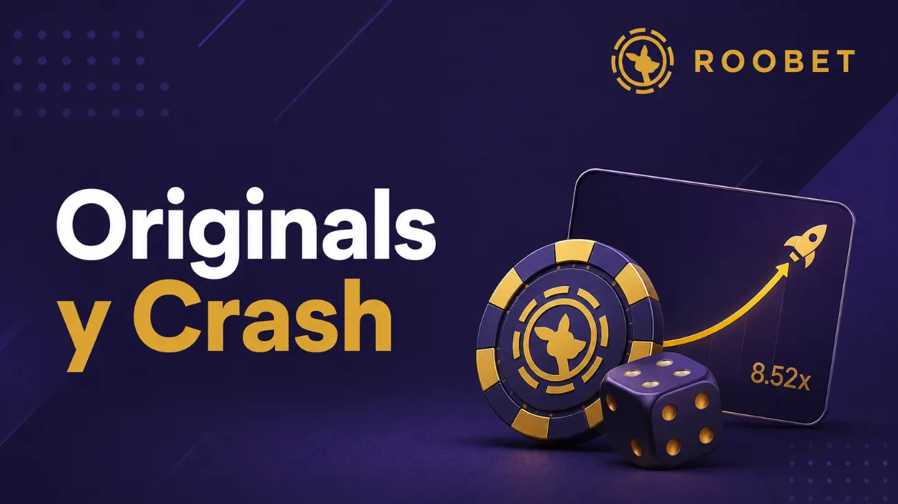 Roobet Originals con crypto casino dice y juegos crash